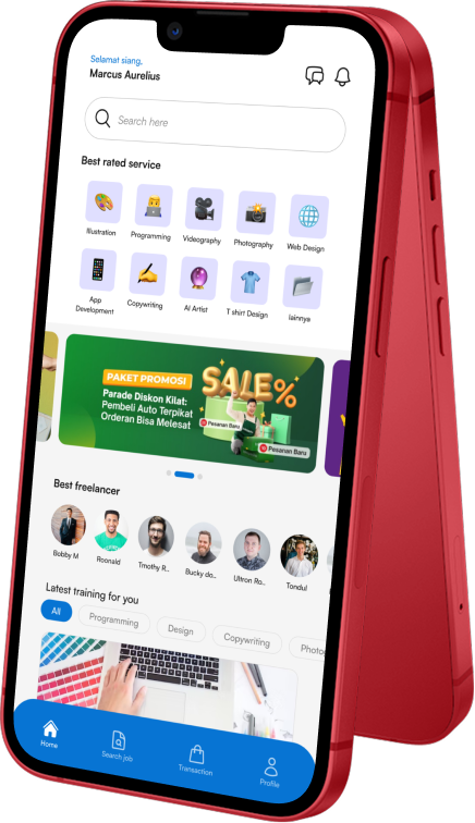Goolancer App Mockup